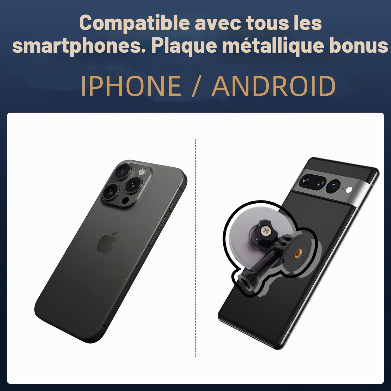 PrecisionMaster Trépied & Monopode Golf, Perche Magnétique Film Golf 135cm Réglable Aluminium, Aide Entraînement Swing Golf Compatible MagSafe iPhone Android