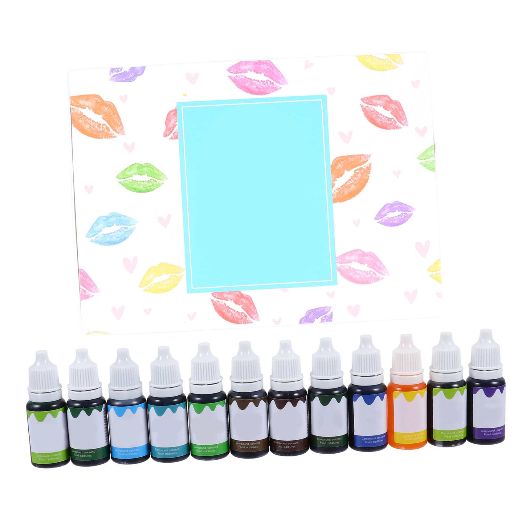Happyyami 12 Stück Kosmetischer Lipgloss Farbstoff mit Rein Pflanzlichen Pigmenten und Vitamin C Flüssiges Selbstgemacht Kosmetikpigment für Lippenpflege und Make Up