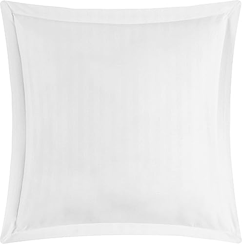 Miniatura 6 de Chic Home Juego de edredón Khaya de 7 piezas de plumón alternativo a rayas jacquard, King, color blanco