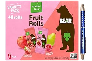 Bear Real Fruit Snack Rolls: Scrumptious Strawberry & Raspberry Medley