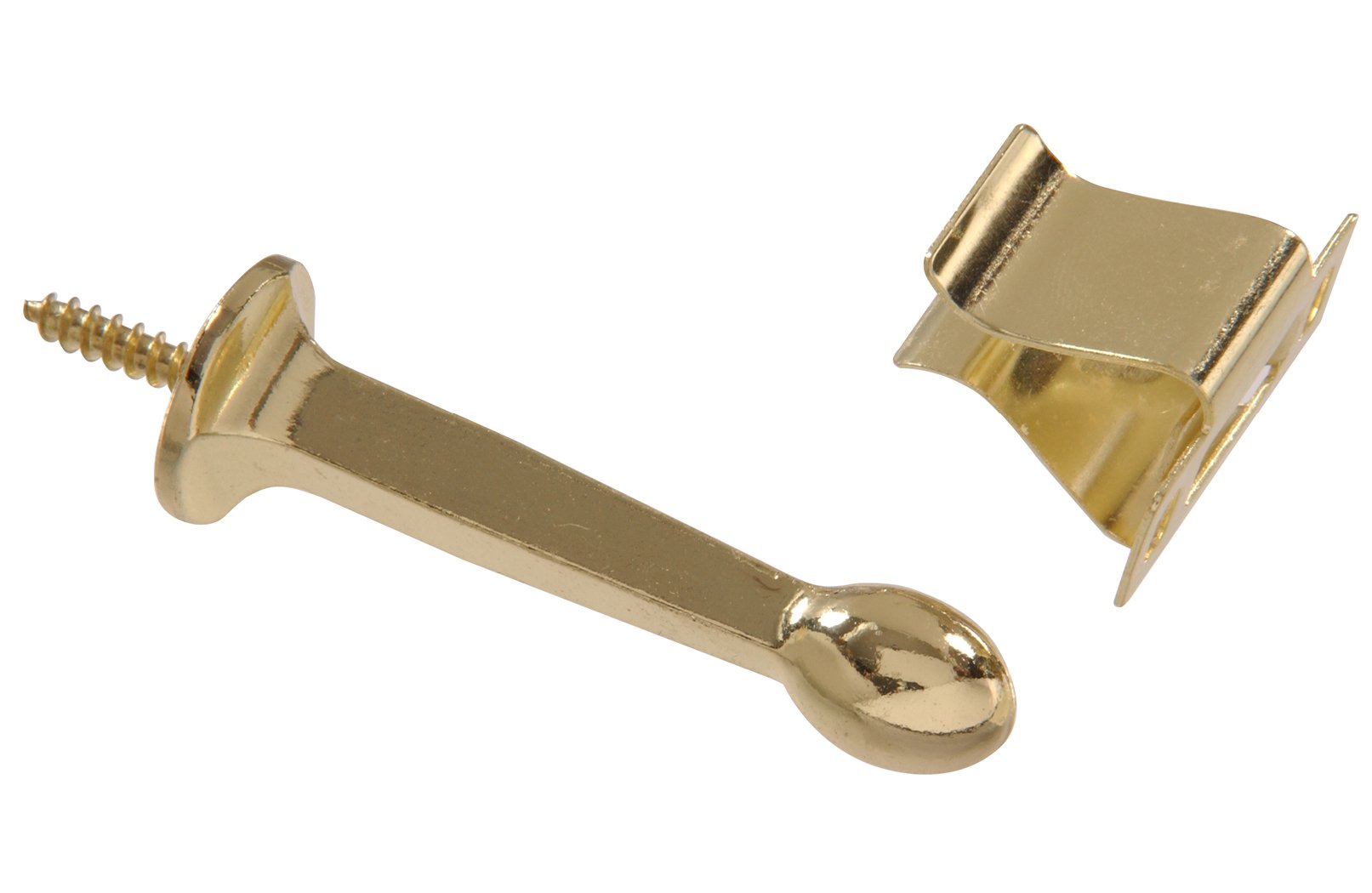 Hardware Essentialsby Hillman 852343 Rigid Door Stops with Holder Brass