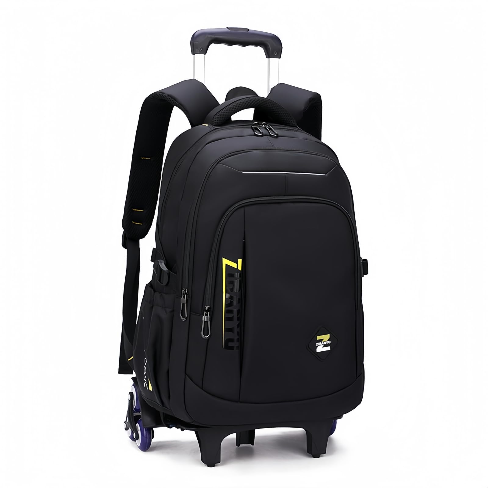 Cartable a Roulette Garçon, Légers Détachable Sac a Dos à Roulette Garçon Primaire College