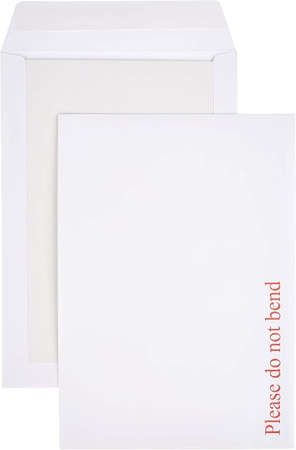Amazon Basics C4 Peel&Seal White Boardback, 120 GSM, 125 Pack