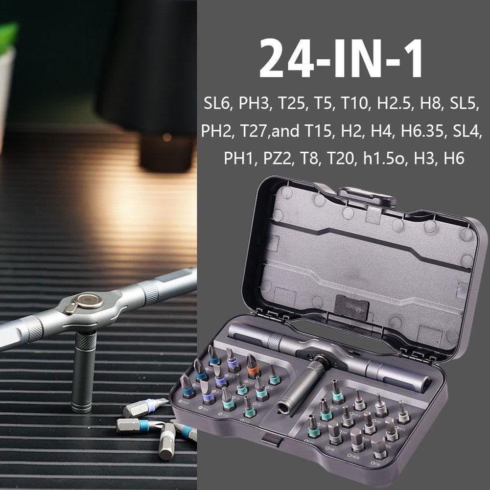 24 pcs Screwdrivers，DIY Screwdriver 24 in 1, 24 in 1 Multi Bit