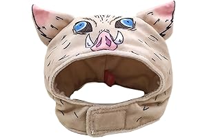 Hashibira Inosuke Cosplay Cat Hat Demon Slayer Cosplay Pet Costume Small Dog Oufit Halloween