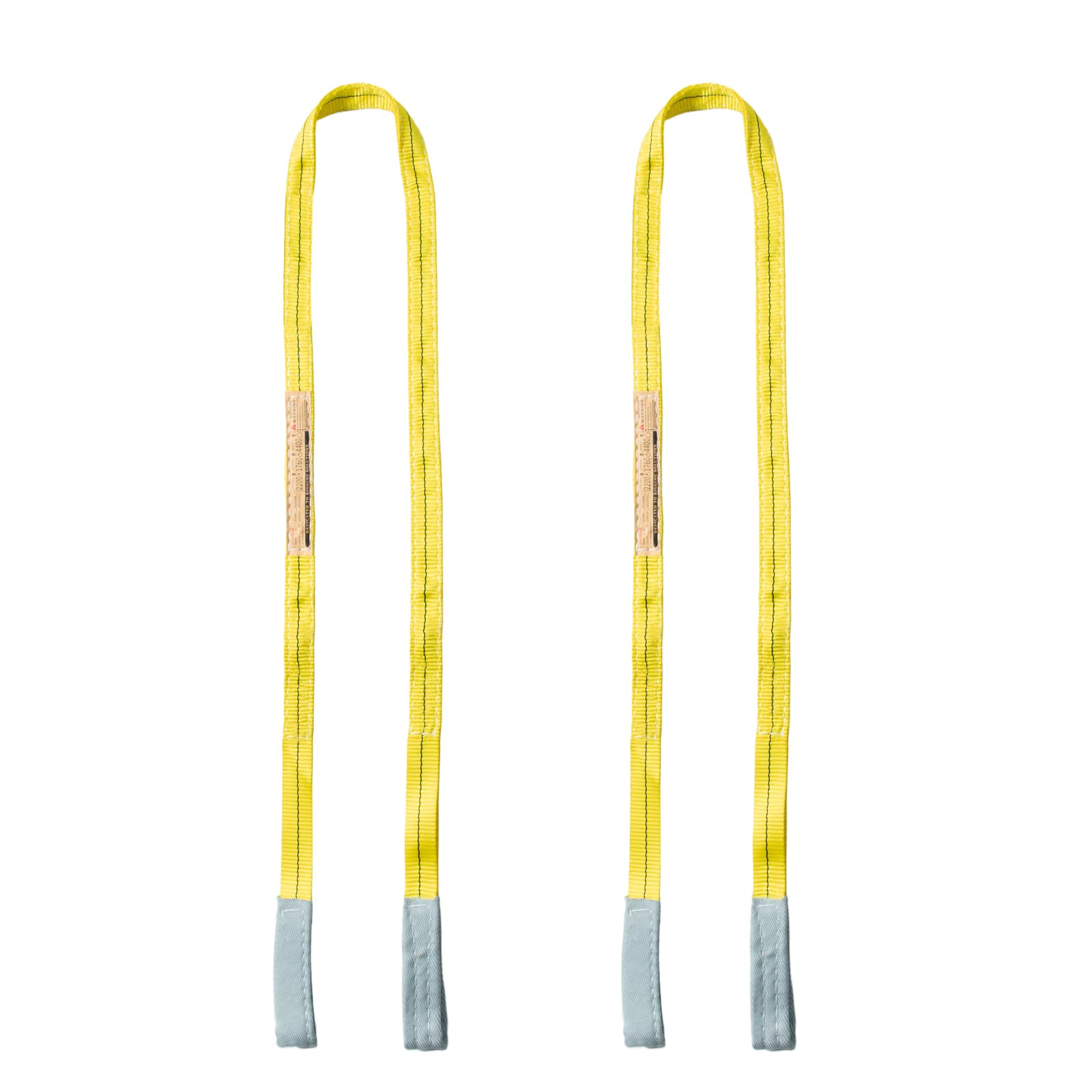 Eye & Eye - Fascia in poliestere (PET), 2,5 cm x 2 m, peso 1 kg, fattore di design 5:1, giallo (confezione da 2)