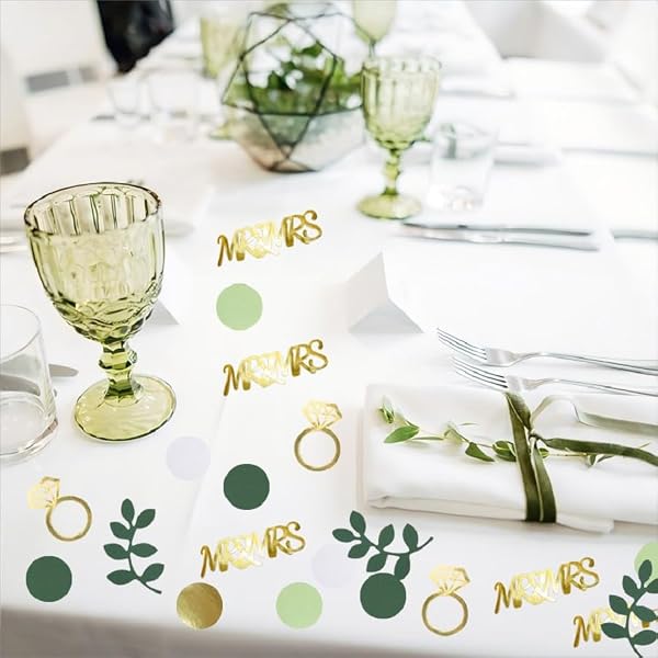 280PCS Greenery Bridal Shower Table Confetti Decorations by YESELR - Used condition - Image 5