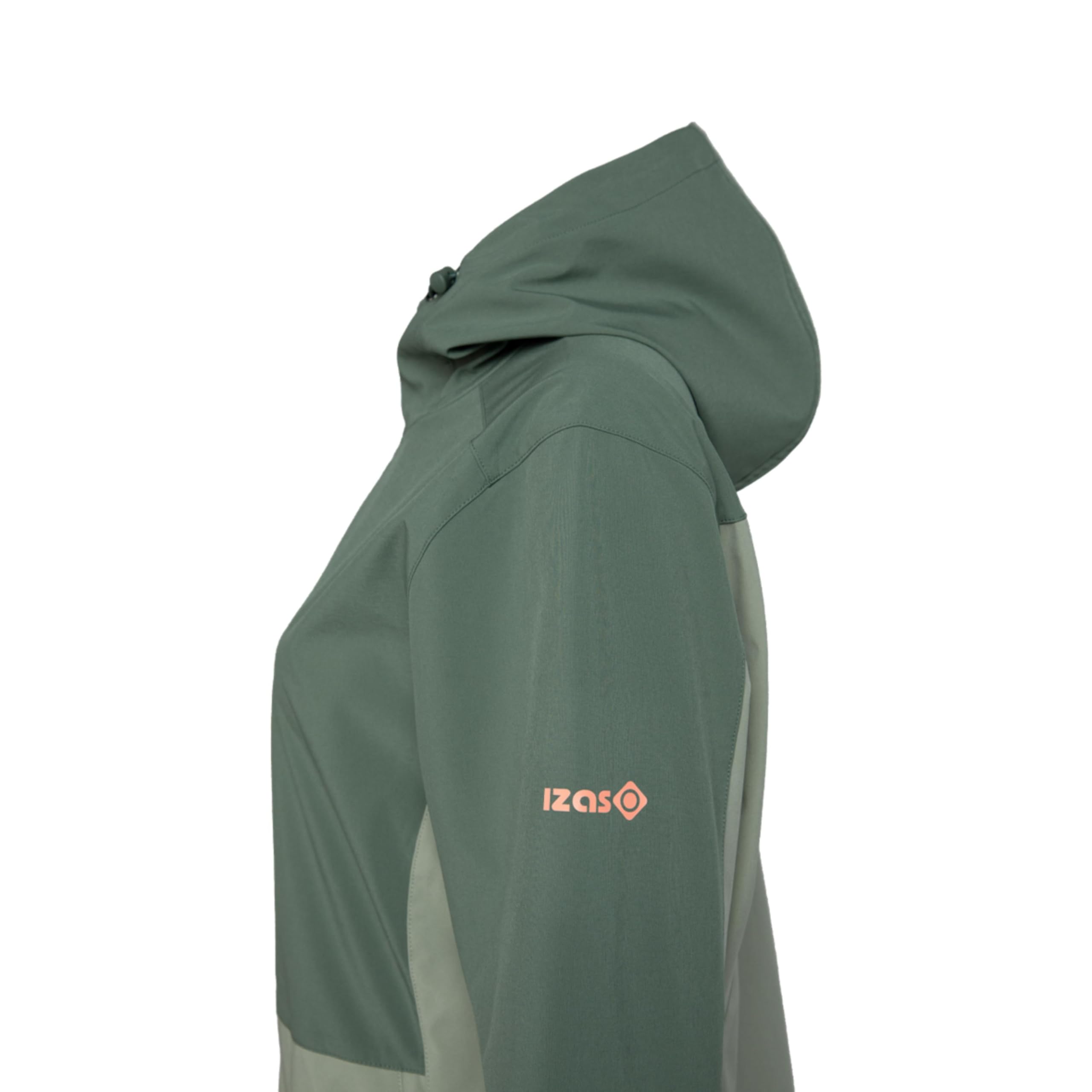 Izas Lanett W Chaqueta de Mujer Soft Shell AWPS Cortavientos Resistente al Agua Térmica Transpirable para Montaña y Uso Urbano con Capucha y Puños Ajustables