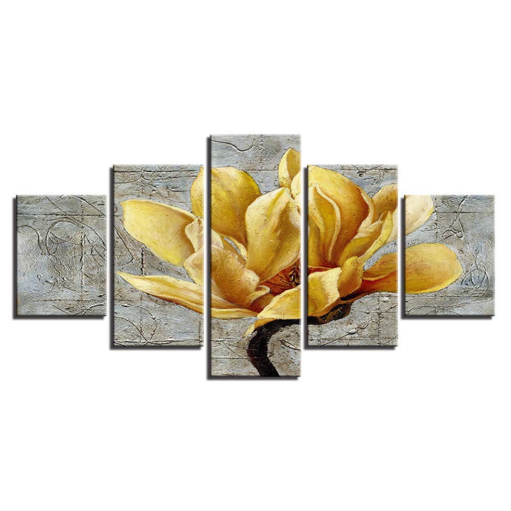 Toile mur art fleur jaune haute définition sans cadre pour salon