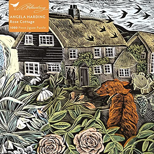Adult Jigsaw Puzzle Angela Harding: Rose Cottage: 1000-piece Jigsaw Puzzles