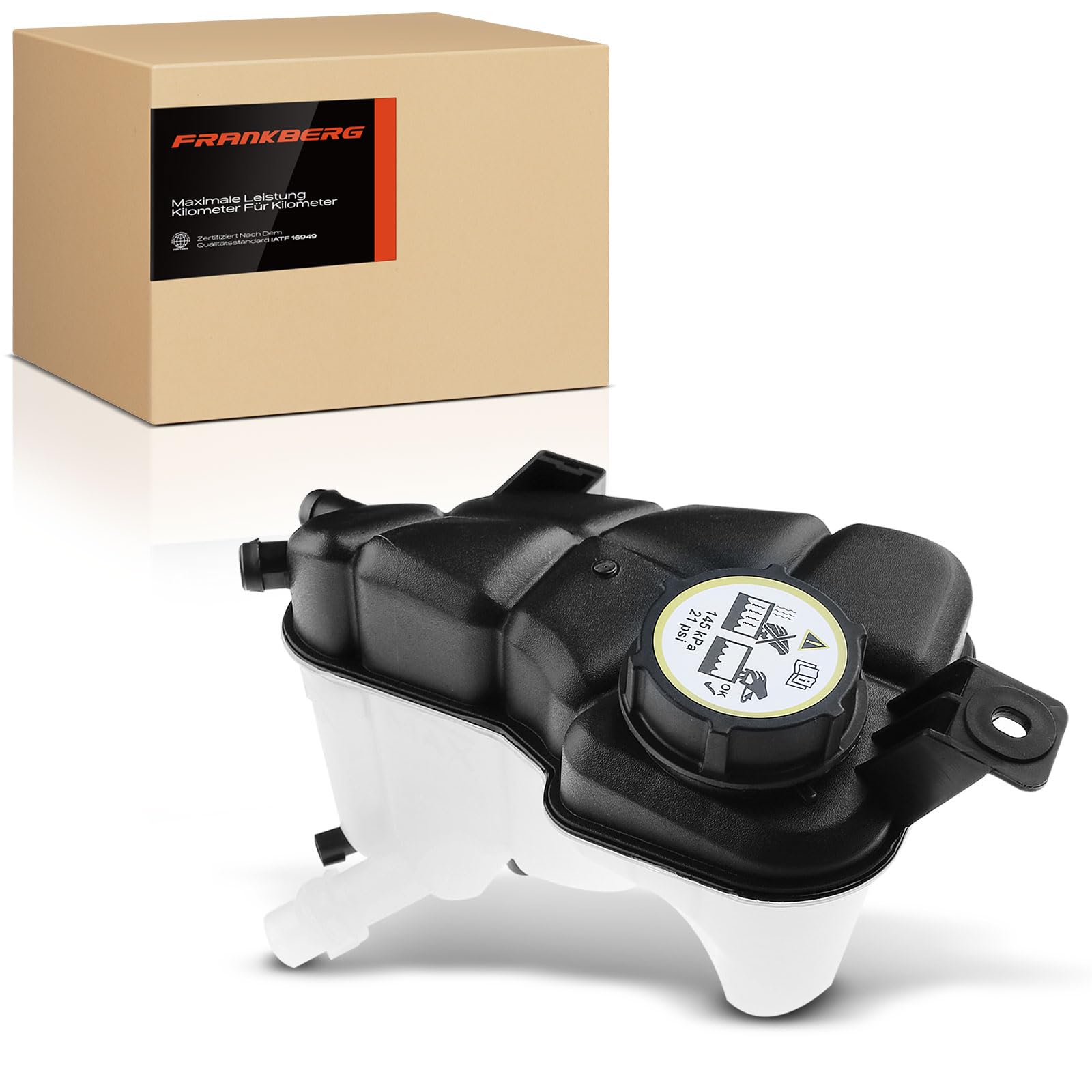 Frankberg Coolant Expansion Tank Coolant Reservoir with Lid for Freelander 2 Rang e Rover Evoque S60 II S80 II V60 V70 III XC60 XC70 II 2006-2020 31200321