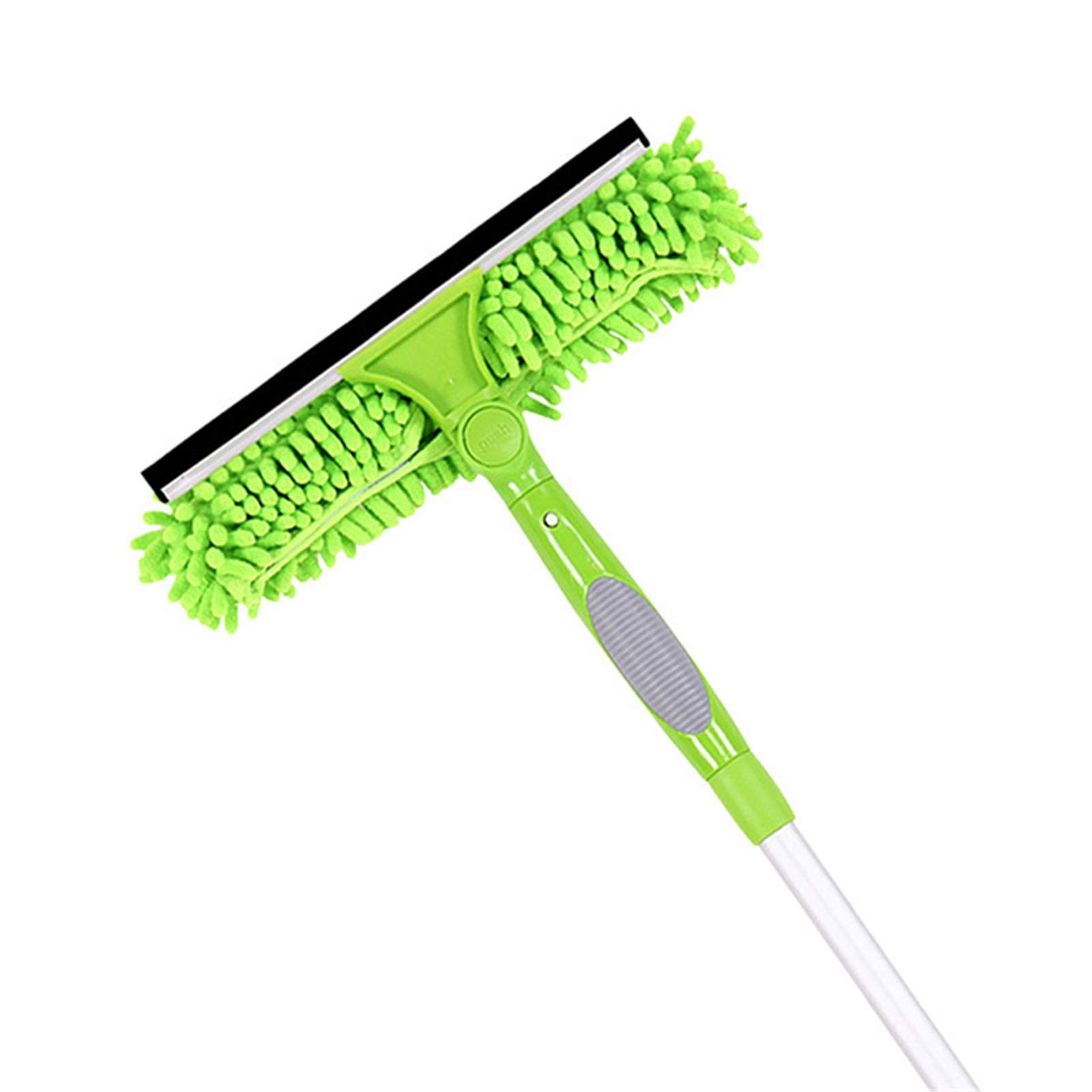 Voiture Duster Nettoyant pour vitres Brosse de Nettoyage pour vitres télescopique Essuie-Glace pour vitres Outils de Nettoyage ménagers Brosses et plumeaux (Color : zielony, Size : 58x27cm)