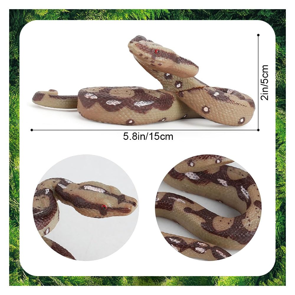 Realistic Snake,High Simulation Rubber Fake Snake,Python Model for Garden Props and Halloween Tricky Creepy Prank (Python) - Image 3