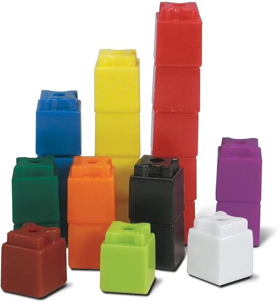 hand2mind Interlocking UniLink Math Linking Cubes, Plastic Cubes, Color Sorting, Connecting Cubes, Math Manipulatives, Counting Cubes for Kids Math, Math Cubes, Counters for Kids Math (Set of 500)