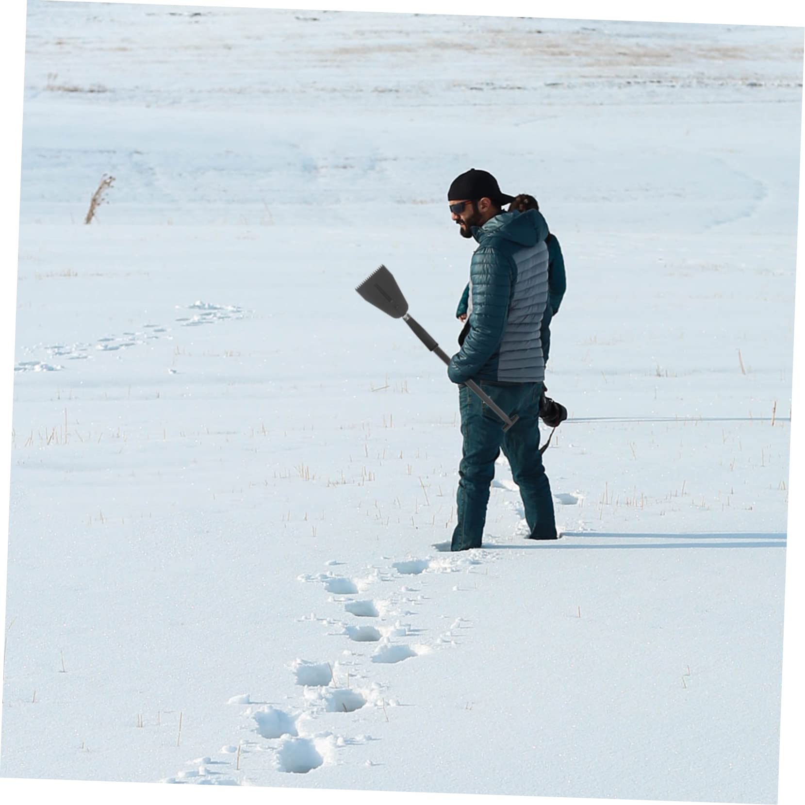 Happyyami Outdoor Manganese Steel Ice Remover Shovel Professional Ice Scraper for Shovel for Breaking and Removal Portable and Durable Tool for Winter Use