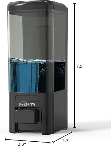 Miniatura 7 de Dispensador de jabón manual para montaje en pared, dispensador de jabón para cocina, baño, dispensador de jabón de mano, dispensador de champú y gel