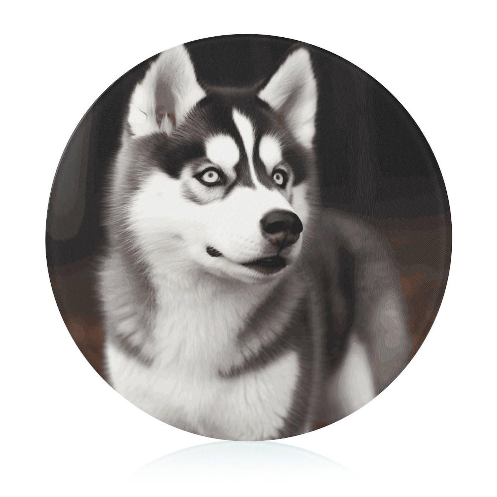 Planche à découper en verre Husky 20x20 cm antidérapante et résistante à la chaleur pour cuisine