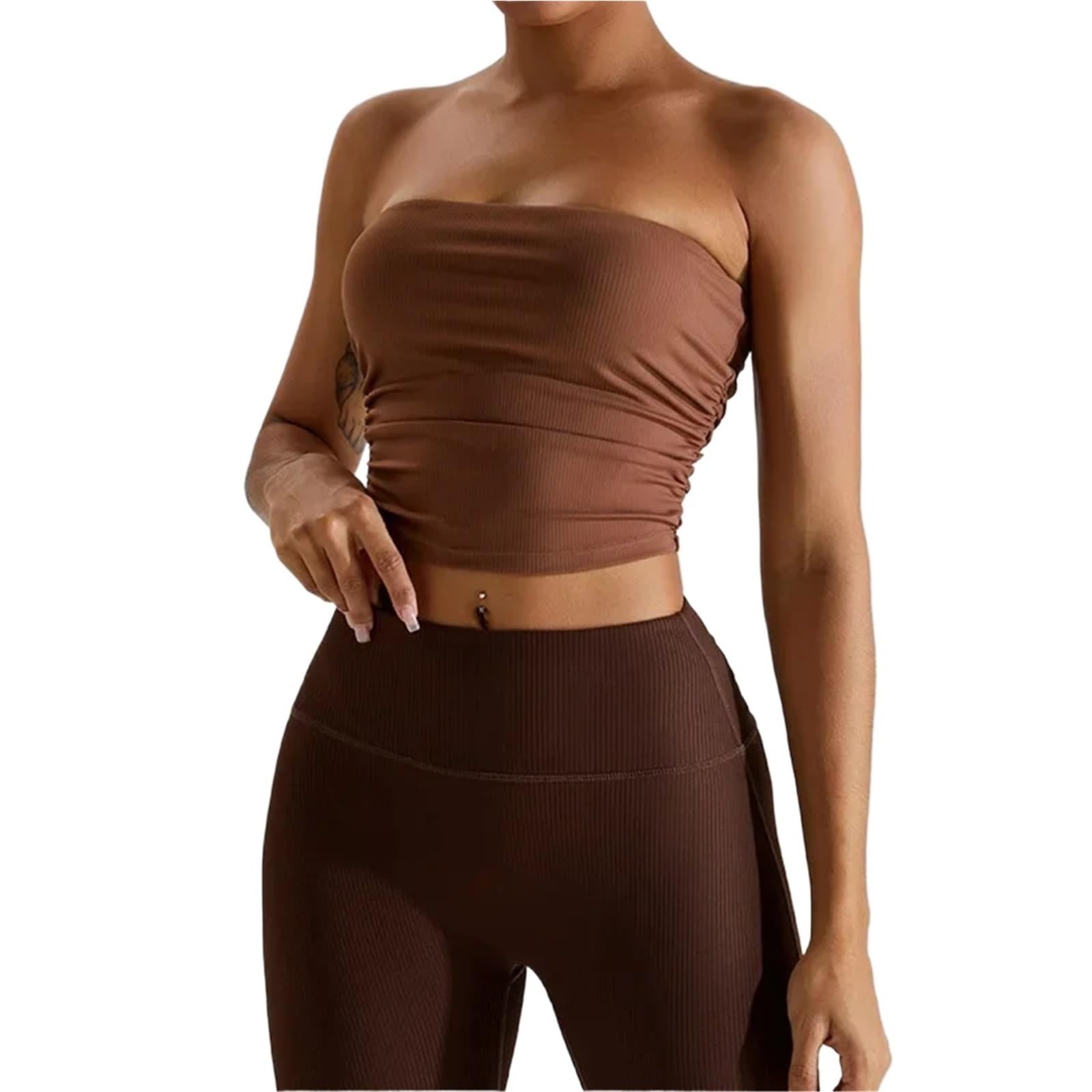 Reggiseno Sportivo Sexy Senza Spalline, Schienale, da Donna, ad Asciugatura Rapida, for Palestra per Fitness Ginnastica Yoga