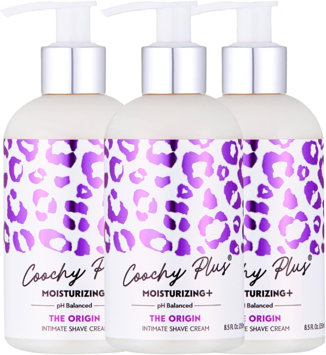 IntiMD Coochy Plus Intimate Shaving Cream Moisturizing Plus The Origin For Pubic, Bikini Line, Armpit - Rash-Free With Patent-Pending Formula - Prevents Razor Burns & Bumps, In-Grown Hair (Pack of 3)