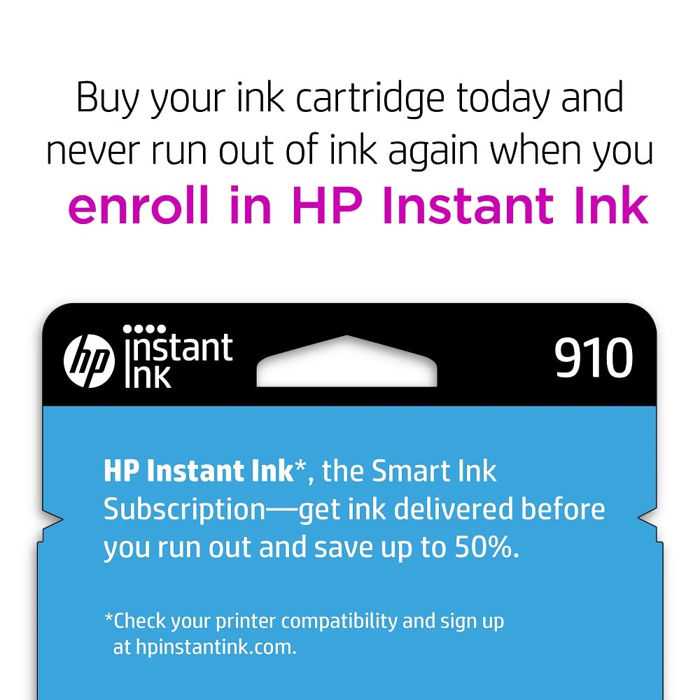 HP 910 Magenta Ink Cartridge | Works with OfficeJet 8010, 8020, Pro 8020, 8030 | Eligible for Instant Ink | 3YL59AN
