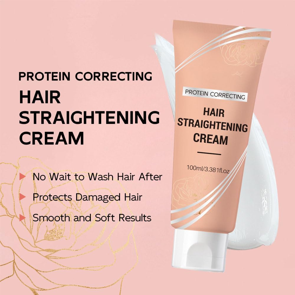 Protein Repair Haarglättungscreme, Frizzy Control Feuchtigkeitsspendende Behandlung, macht das Haar seidig und glänzend, leichte, nicht fettende Glättungspflege, Reparatur von geschädigtem (1pcs)