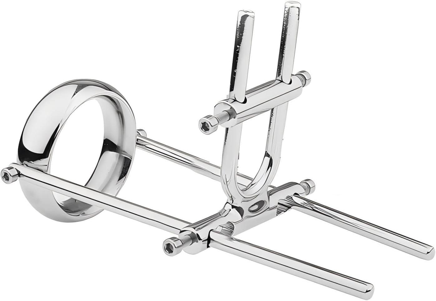 Metal Penis Extender Stretcher Kit Penises Stretching Device for Men Adjustable Traction Male Training Devices Set Sex Toys Penile Correction for Man Chastity Cock Cage (B)