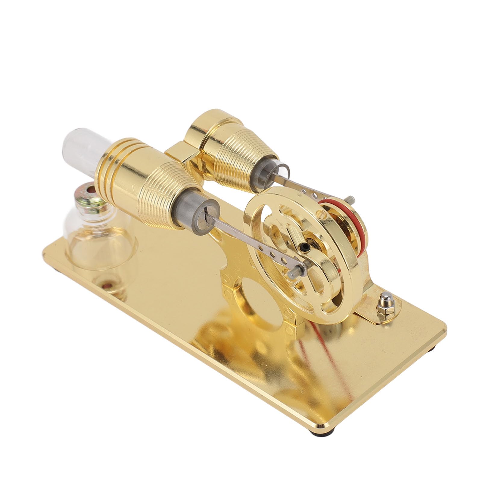 AMONIDA Modello di Motore Sterling con Lampadina a LED Generatore di Energia Elettrica in Materiale Durevole per Progetti Scientifici (GOLD)