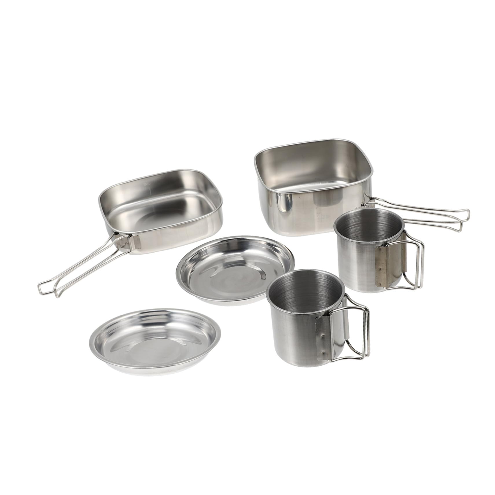 BESTonZON Vaisselle De Camping en Plein Air Ustensiles De Cuisine Poêle De Plein Air Portable Cuisson Kit De Cuisine De Camping Cuisinière De Camping Petit Acier Inoxydable