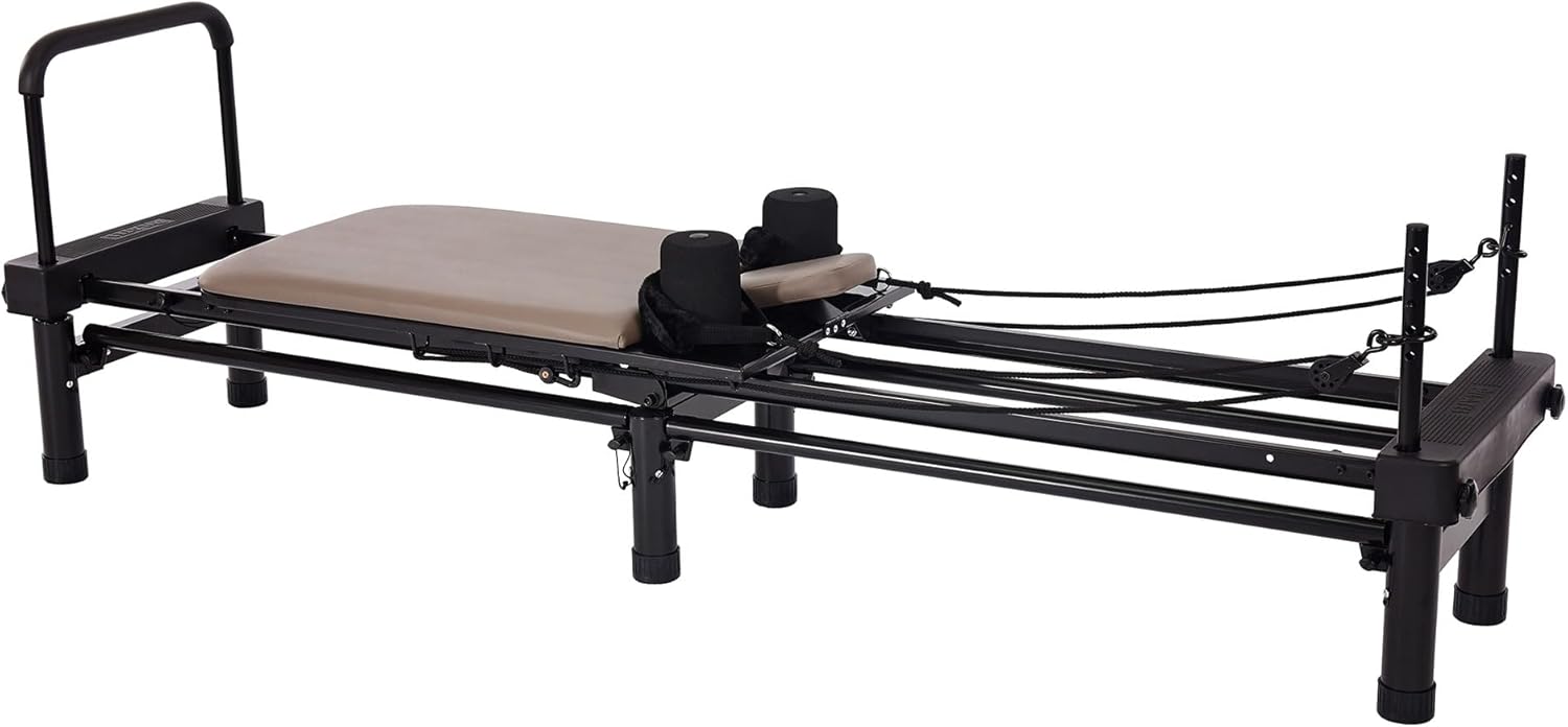 AeroPilates Reformer – Pilates Reformer Workout Machine for Home Gym – Cardio Fitness Rebounder- Up