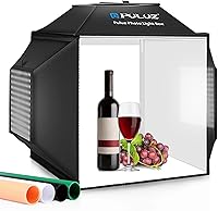 PULUZ 16x16" Upgraded Studio Light Box: 480 High-CRI LEDs, 4 PVC Backdrops, Foldable Softbox for Jewelry & Product Photography