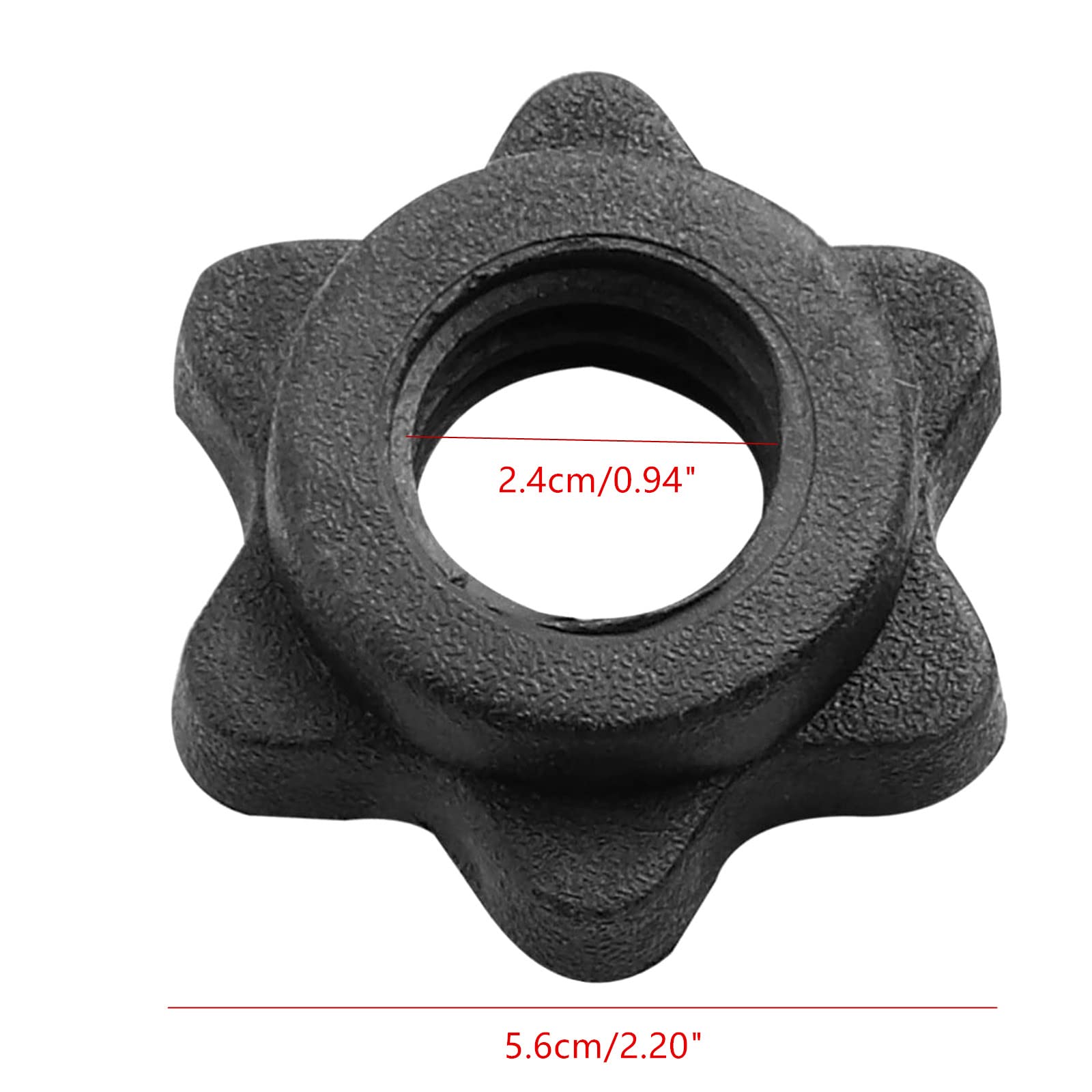 4Pcs Barbell Spinlock Collar Barbell Bar Hexagon Nut Anti-Slip Spin Lock Collar Screw for Weight Lifting Dumbbell Bars Hexagon Nut Barbell Bar Hexagon Nut