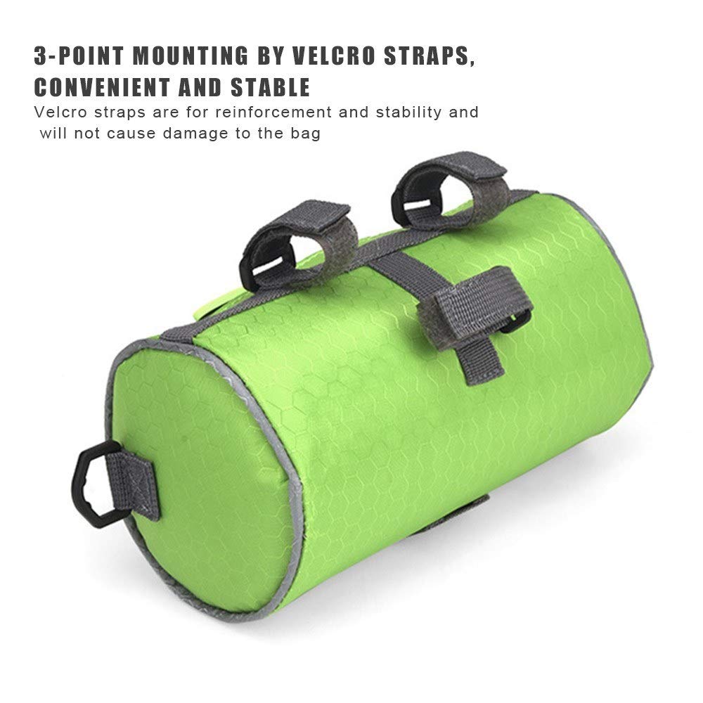 HVASITOP Bike Handlebar Bag Bike Bucket Bag with Touch Screen Waterproof Bicycle Front Storage Bag Large-Capacity Cycling Front Pack (Pink)