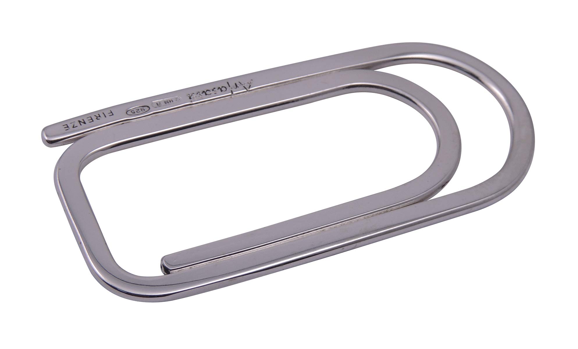 Arfasatti Sterling Silver 925 Money Clip Paperclip Handmade in Italy
