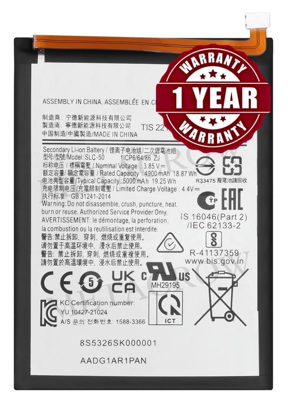 Image of Original SLC-50 Battery Compatible with Samsung Galaxy A03 Core (SM-A032F) - (5000mAh) - 1 Year Warranty BC46