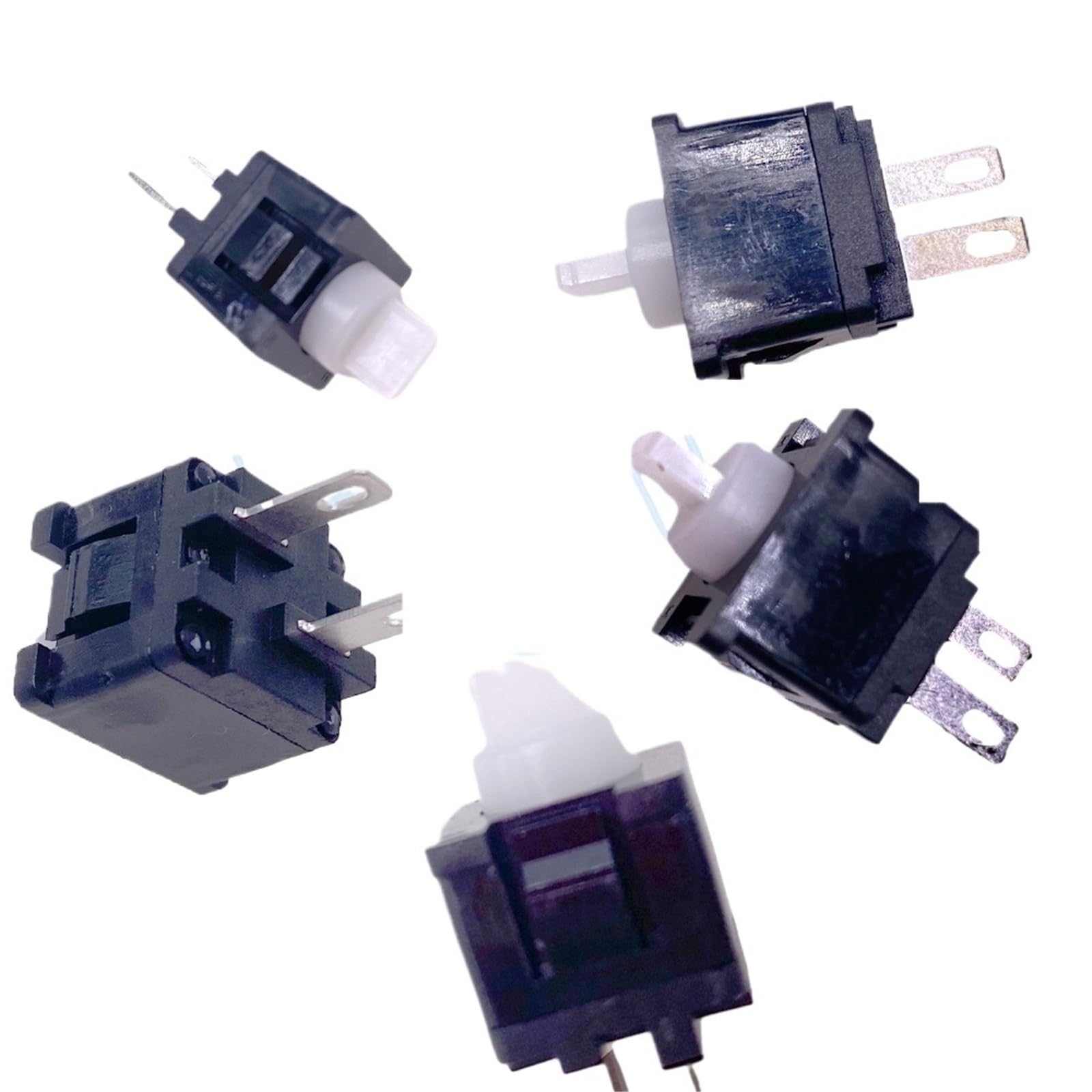 100 / Pezzo Microinterruttore A 2 Pin per Pulsanti Arcade da 30 MM E 24 MM, Parti di Ricambio per Microinterruttore