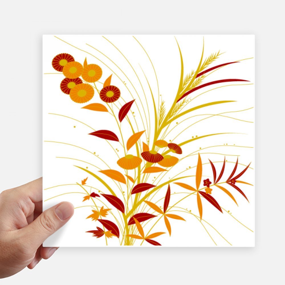 Autocollant carré art japonais 20cm stickers mur et pc