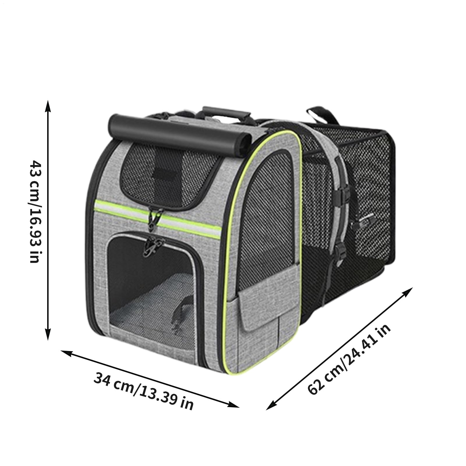 Sac À Dos Harnais Extensible pour Chat Sac De Transport pour Chats | Pliable Respirant Extensible Pour Animaux De Compagnie Pour Camping Voiture Plein Air Randonnée Et Vélo