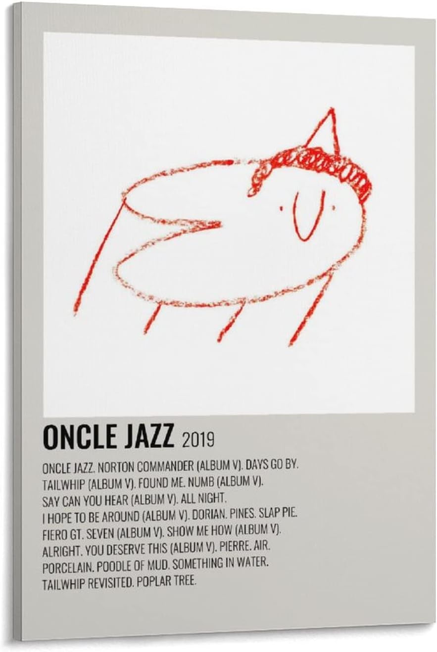 TOFUTO Oncle Jazz, Men I Trust Album Cover Canvas Poster Print Music Posters for Room Aesthetic Gift Frame:16x24inch(40x60cm)