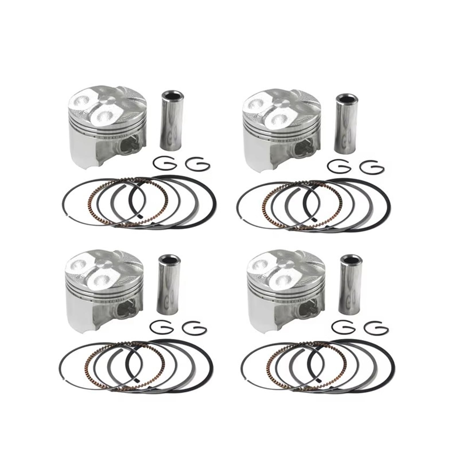 Chemise Cylindre Kit Pièces Moteur Moto Pour FZR250RR 3LN Pour ZEAL250, STD + 25 + 50, Alésage Cylindre 48 Mm Piston Anneaux Et Clips Piston Joints