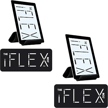 iFLEX Adjustable Cell Phone Stand and Tablet Stand for Work and Home Flexible Phone Holder Perfect iPhone Stand for Video Calls & Holds Device Non-Slip Grip, Strong and Durable Black / 2-Pack