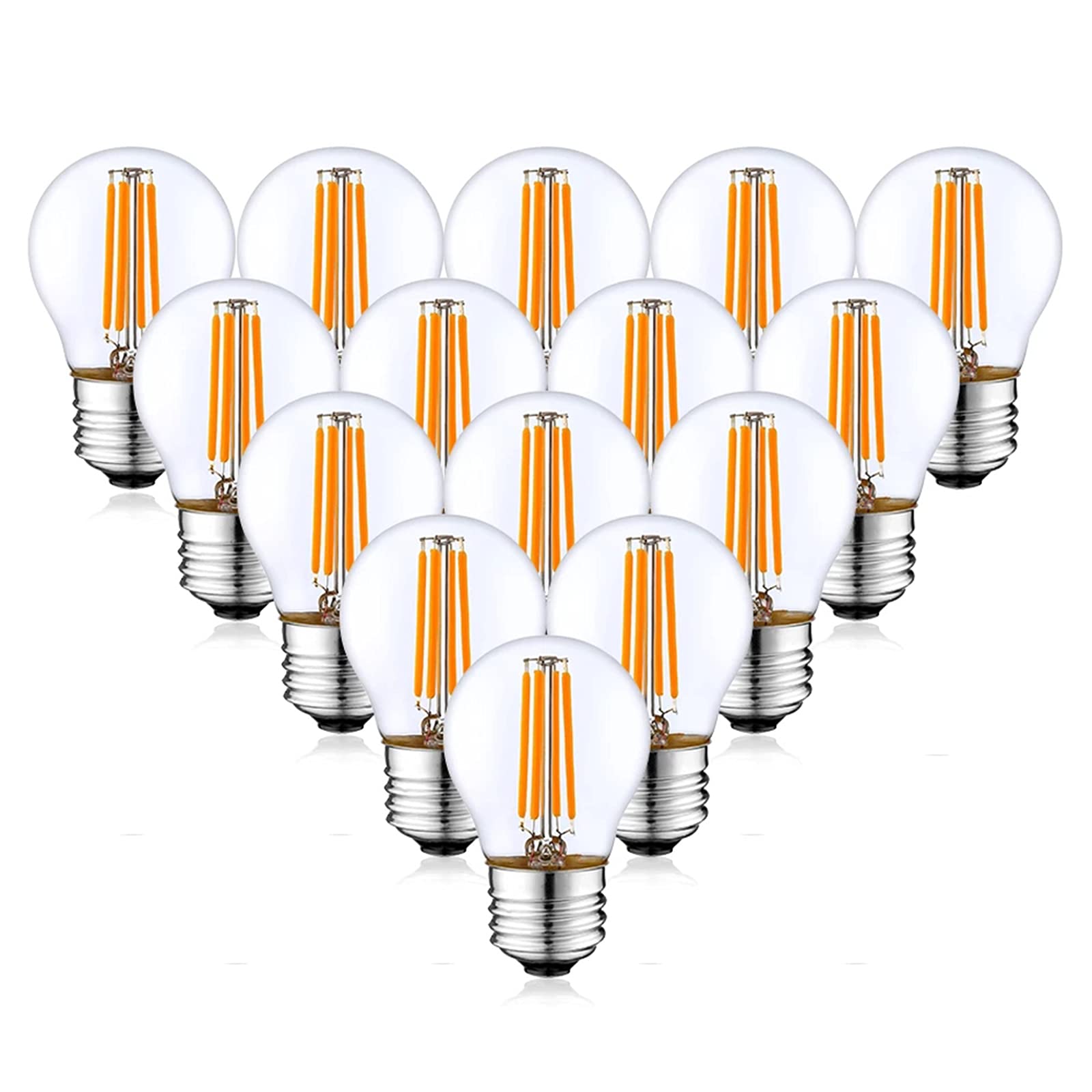 15pcs G45 4W LED Globe Light Bulb E27 2700K 6000K Vintage Edison Dimmable Led Filament Bulb for Garden String Pendant Lights,Warm White,E26 110V