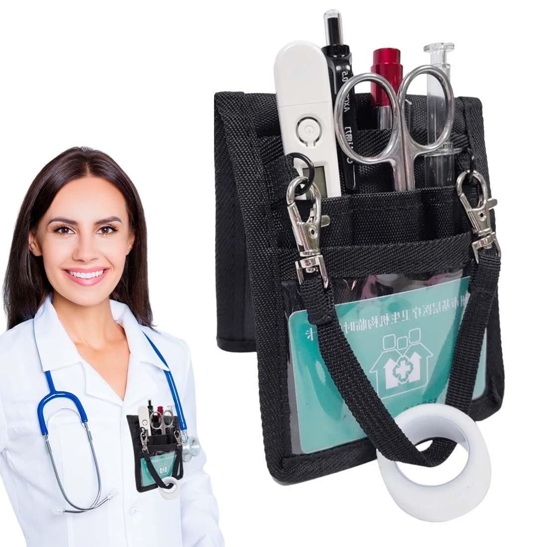 Fanny Pack Infermiere Professionale - Marsupio Medico 12 Tasche, Cintura Regolabile, Per Infermieri, Medici E Personale Sanitario