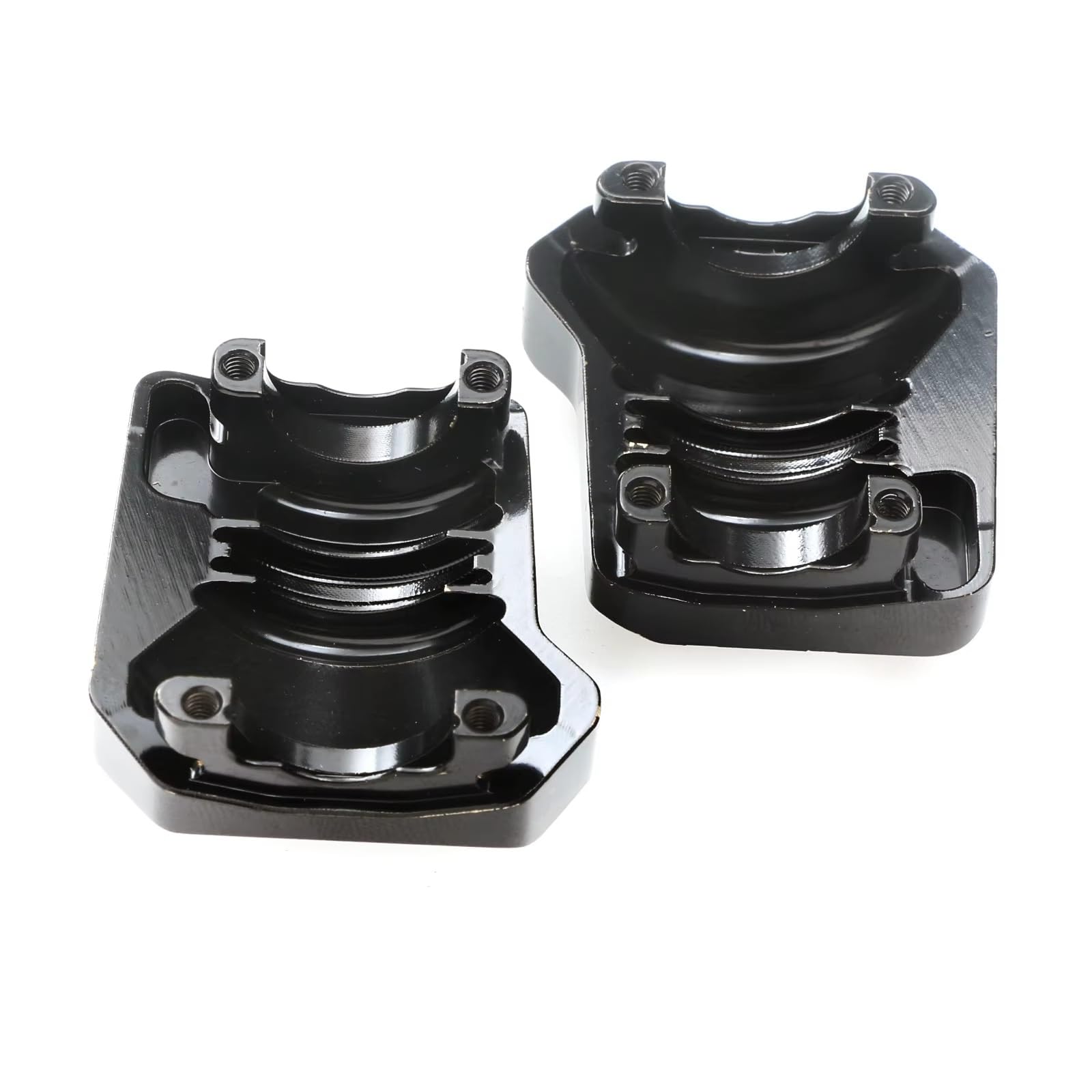 Compatible con Traxxas para TRX4 para TRX6 1/10 RC Crawler Car Piezas 2 Piezas Cubierta De Diferencial De Latón Negro Cubierta De Carcasa De Eje Delantero Y Trasero reemplazo RC