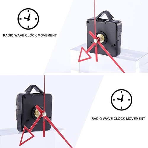 Miniatura 6 de HEALLILY 1 Unidades Reloj de Cuarzo Movimiento Reloj Largo Manecillas DIY Reloj de Pared Piezas de Reparación Reemplazo Rojo