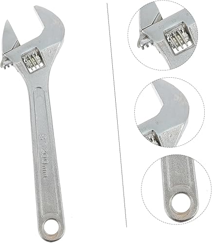 Miniatura 7 de Llave inglesa ajustable de 8 pulgadas: Llave universal forjada con cromo para reparaciones fáciles de grifos y fregaderos, fontanería