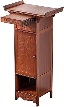 Buddha Altar Shelf Shrine, Bamboo Meditation Altar Table,Sturdy and Stable, Clear Texture, Drawer Storage,Ideal for Home or Buddhist/Witchcraft Altars.39.4x15.7x47.2in