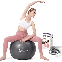 Anti Burst Large Exercise Ball for Yoga Non Slip Pilates Ball with Pump 550 lbs Capacity for Pregnancy, Fitness Size L 23 to 26 inches, About 58 to 65cm
