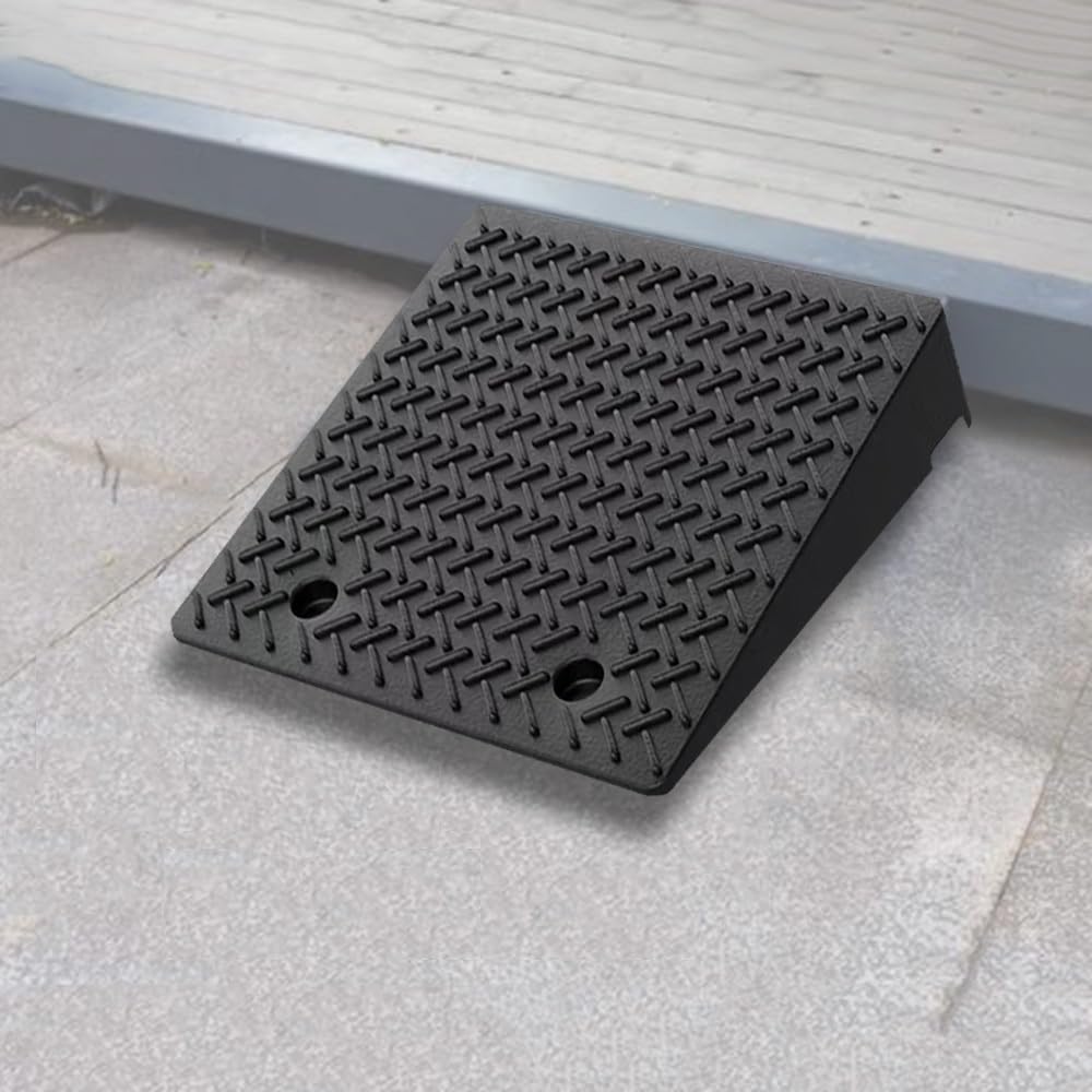 Teleskopowe rampy dla wózków inwalidzkich, Najazd krawężnikowy na podjazdy, chodniki, wjazdy do garażu – czarny – różne rozmiary(50x50x10cm)