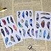 Produktbild BLOUR Niedliche Feder Aufkleber Schöne Papieraufkleber Briefpapier Aufkleber Für Kinder Tagebuch Tagebuch Scrapbooking Foto Ablums6sheets / Pack