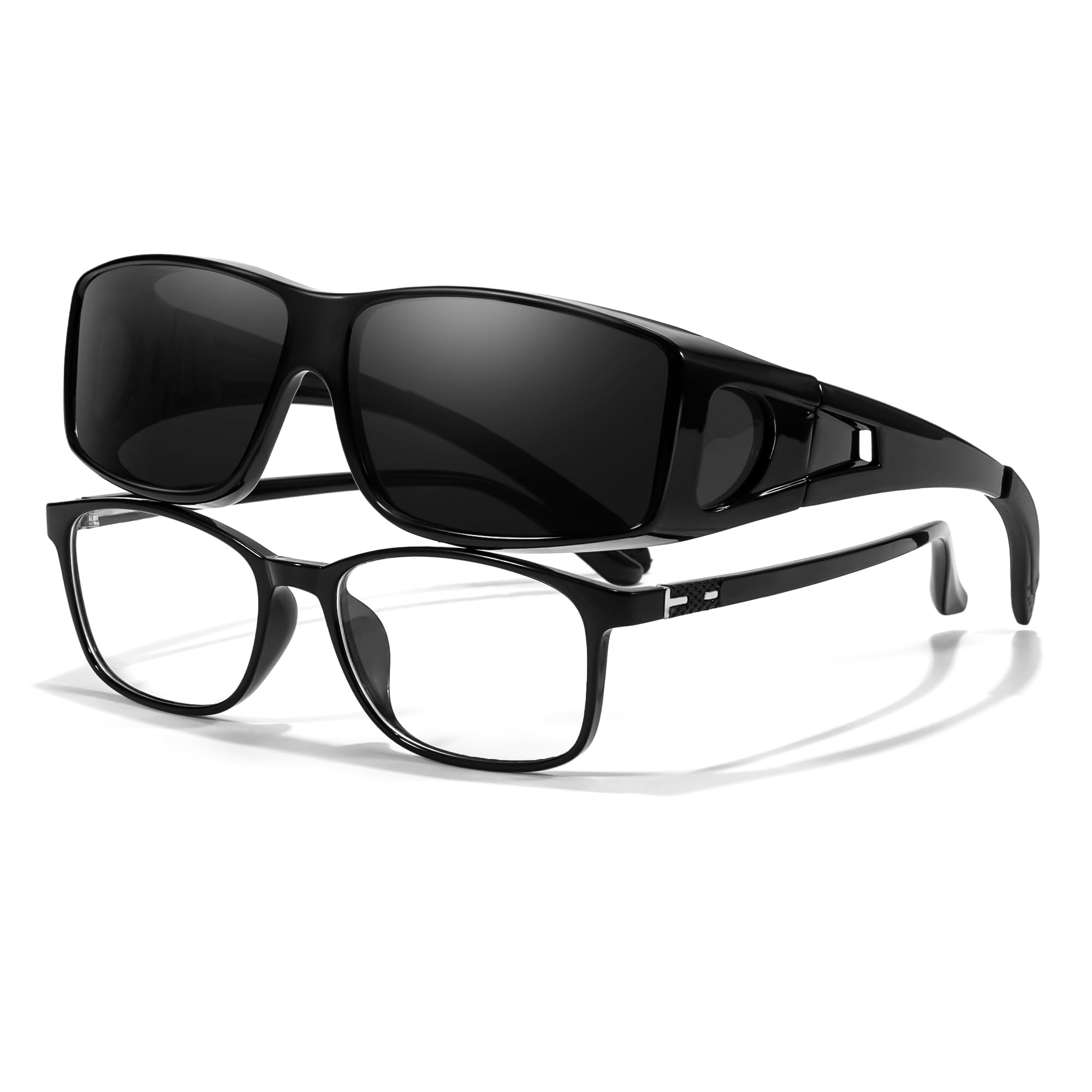 Over Glasses Sunglasses Wrap Around Polarized Sunglasses for Men Women Fit Over Prescription Glasses with UV Protection